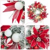 24 Inch Pre-Lit Christmas Wreath with Lights, Xmas Wreath with Christmas Decorations for Front Door - 3 of 4