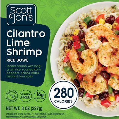 Scott & Jon's Gluten Free Frozen Cilantro Lime Shrimp Rice Bowl - 8oz