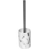 Evideco French Home Goods Marble Effect Freestanding Toilet Brush and Holder Set - 2 of 4