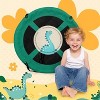 Costzon 40" Saucer Tree Swing for Kids, with 2 Carabiners, Adjustable Ropes, Waterproof 900D Fabric, Outdoor Round Swing (Green Dinosaur) - 3 of 4