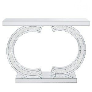 Tribesigns Modern 39-inch Mirrored Console Table with Sparkling Crystal Inlays - 1 of 4