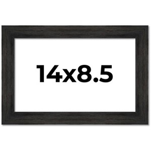 PosterPalooza | 14x8.5 Wide Barnwood Picture Frame, UV Acrylic, 6 Finishes - Grey, Brown, White, and Black - 1 of 4