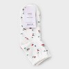 Women's Floral 2pk Ankle Socks with Scallop Cuff - Auden™ 4-10 - 2 of 3