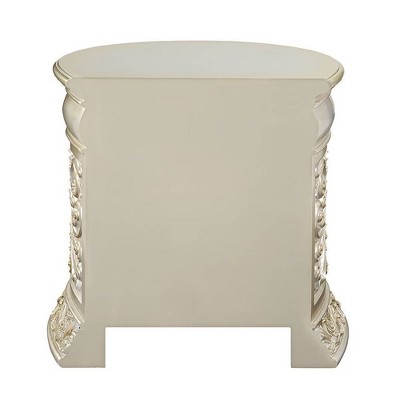 Sorina Antique Gold Oval 3-Drawer Nightstand