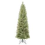 National Tree Company First Traditions Unlit Slim Arcadia Cashmere Pine Hinged Artificial Christmas Tree