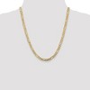 Black Bow Jewelry Men's 5.25mm 10k Yellow Gold Solid Concave Figaro Chain Necklace - 2 of 4