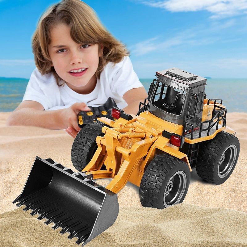 Top Race RC Construction Toy Tractor w/ Lights & Sounds | 4WD Alloy Metal & Plastic | 2.4Ghz | 11"x5.7" Rubber Tires, 6 of 7