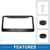 Unique Bargains Aluminium Alloy License Plate Holder Durable Mirror Polished Black - 4 of 4