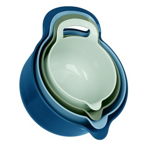 Itopfox 4-Piece Nesting Mixing Bowls Set with Pour Spout & Handle, BPA-Free, Microwave & Dishwasher Safe, Non-Slip Base, Lightweight - 1 of 4