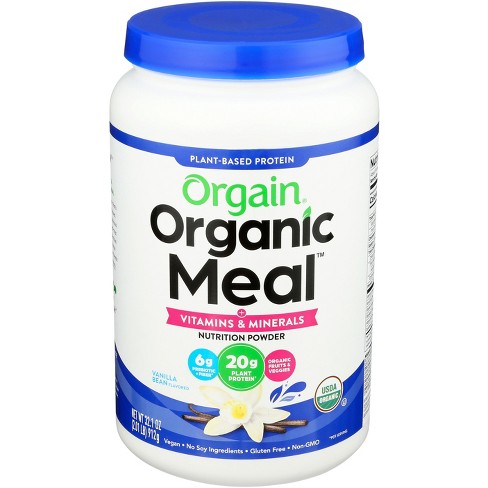 Orgain Organic Vegan Meal Replacement Powder 20g Plant Based Protein Vanilla  2.01 lb - image 1 of 1