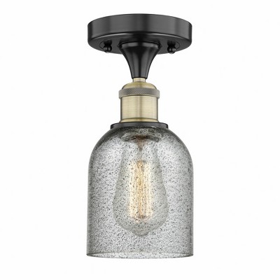 Caledonia - 1 Light Semi-Flush Mount In Industrial Style-9.75 Inches Tall and 5 Inches Wide