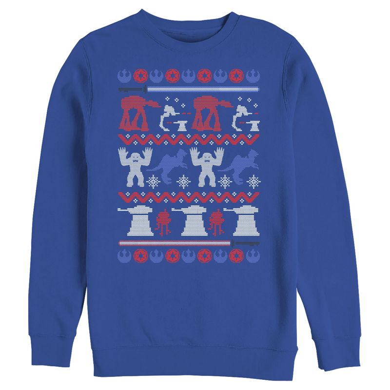 Men's Star Wars Ugly Christmas Hoth Sweatshirt, 1 of 4