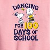 Boys' - Peanuts - Dancing For 100 Days Of School Graphic Long Sleeve Fleece Sweatshirt - 2 of 4