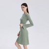 Women's Bell Long Sleeve Rib-Knit Backless Mini Dress - Wild Fable™ Green - 2 of 4