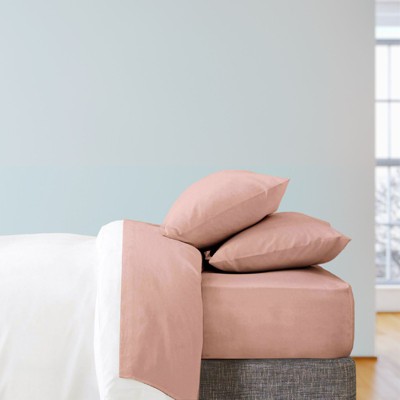 Blush Pink Twin XL Bamboo Microfiber Deep Pocket Sheet Set