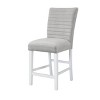Acme Furniture 19" Elizaveta Accent Chair: Gray Velvet, White High Gloss, Faux Diamond Inlay - 2 of 4