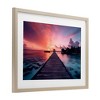 Stupell Industries Island Sunset Over Docks Framed Print Under Glass, Brown, 20" x 14" - 2 of 4