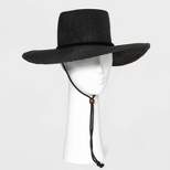 Straw Boater Hat with Chin Strap - Universal Thread™