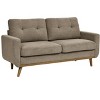 NicBex Modern Tufted Upholstered Loveseat Sofa Couch with Wooden Legs,2-Seat Lounge Sofa for Living Room,Apartment - 3 of 4