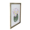 Raz Imports 24" Pink and Yellow Cactus Decorative Wooden Framed Print Wall Art - 2 of 3