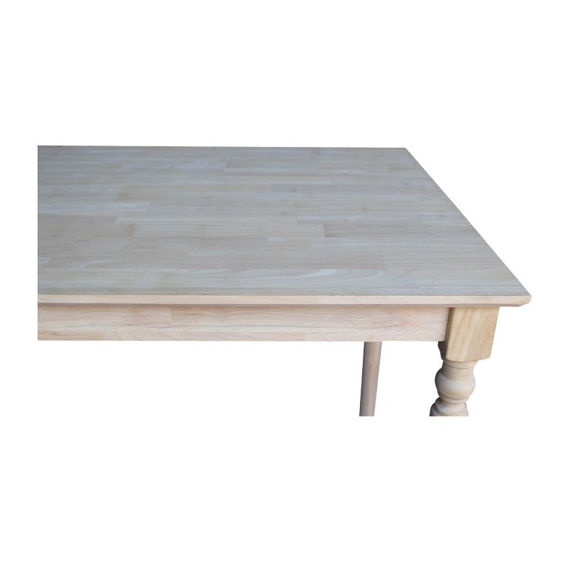 30' X 48' Solid Wood Bar Height Table with Turned Legs Unfinished - International Concepts, 5 of 8