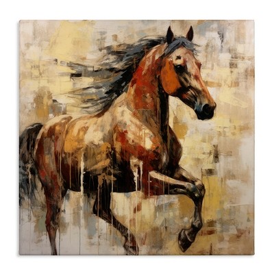 Stupell Industries Modern Brown Horse, 17" x 17"