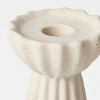 Set of 3 Ceramic Ribbed Taper Candle Holders Beige - Threshold™ designed with Studio McGee - 3 of 4