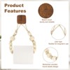 Unique Bargains Bathroom Wood Jute Rope Toilet Paper Holder 2 Pcs - 3 of 4