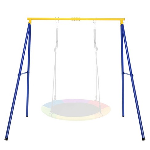 Costway 40'' Flying Saucer Tree Swing Extra Large Heavy Duty A-Frame Steel  Swing Stand