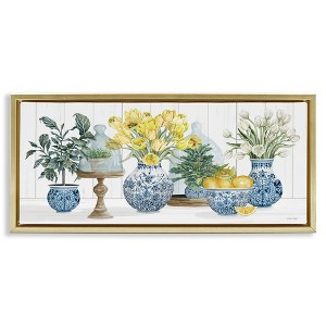 Stupell Industries Yellow Tulips & Lemon Fruits, 31" x 14" - 1 of 4