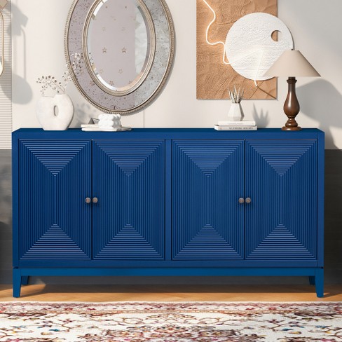 Sideboard Buffet Cabinet W/Storage, Modern Coffee Bar Cabinet W/4 Doors & Adjustable Shelves, Entryway Console Table For Hallway, Dining Room - image 1 of 4