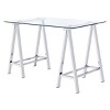 OSP Home Furnishings Middleton Desk Chrome: Sleek Glass Surface, Steel Frame, No Storage Home Office Furniture - 4 of 4