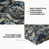 ARTPLAN Outdoor Cushions for Settee,Wicker Loveseat Cushions with Tie,Tufted Patio Cushions 2 U-Shaped Set of 5 Piece,L44xW19，Floral - 4 of 4