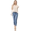 INSPIRE CHIC Women's Work Business Casual Plain Cap Sleeve Blouse - 4 of 4