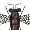 Rustic Metal Dragonfly Wall Decor Brown - Olivia & May - 4 of 4