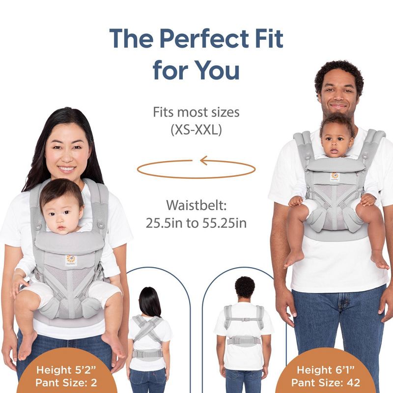 Ergobaby Omni 360 Cool Air Mesh All Position Breatheable Baby Carrier with Lumbar Support, 6 of 15