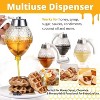 8oz Honey Dispenser No Drip Glass With Stand, Bee Container & Coffee Syrup For Tea Time & Gifting - 4 of 4