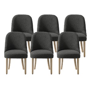 WestinTrends Genevieve Mid-Century Modern Upholstered Boucle Dining Chair (Set of 6) - 1 of 4