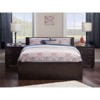 HomeStock Orlando Full Platform Bed with Flat Panel Footboard and Turbo Charger with Twin Size Urban Trundle in Walnut - 4 of 4