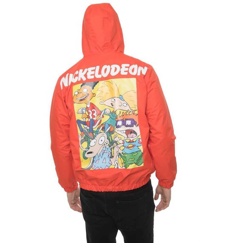 Members Only Nickelodeon Print Lightweight Windbreaker Jacket for Men with Hood & Half Zip, 1 of 5