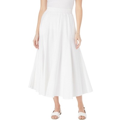 Woman Within Wide Elastic Waist Skirt