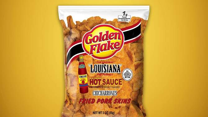 Golden Flake Louisiana Hot Sauce Fried Pork Skins - 3oz, 2 of 7, play video