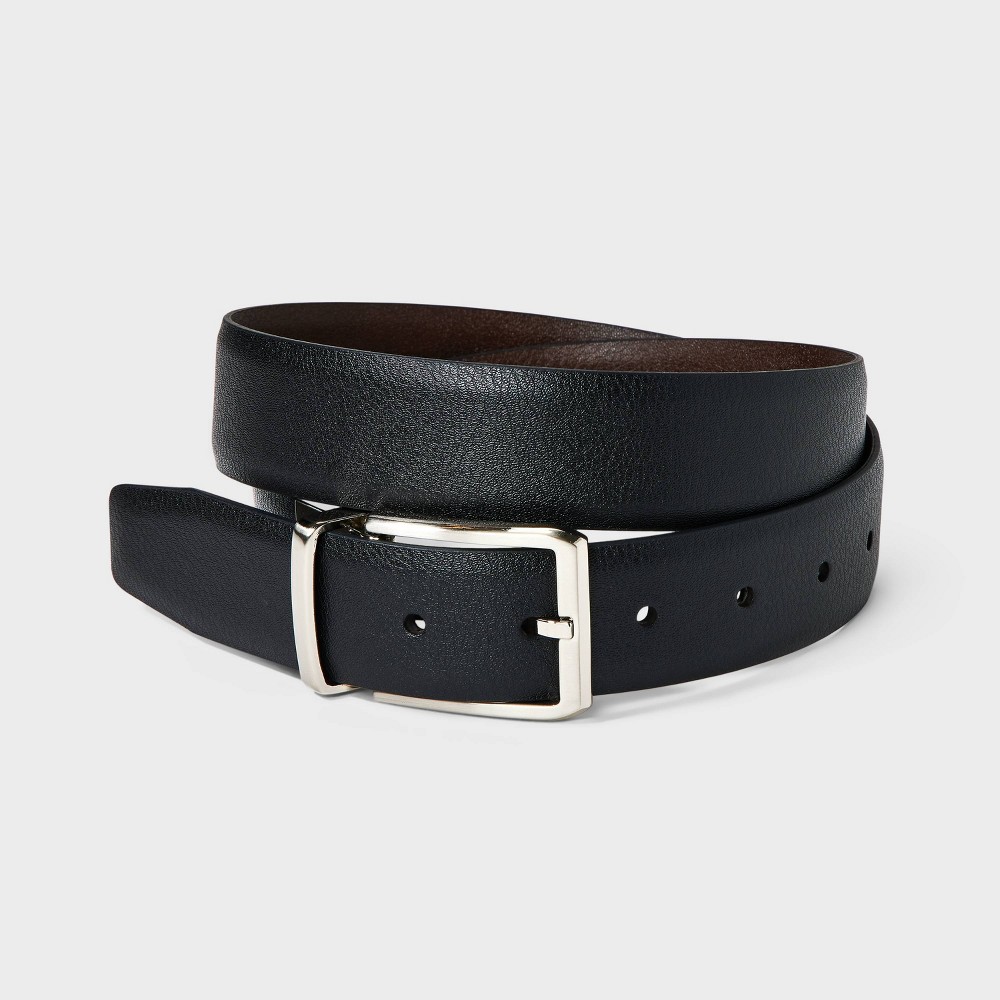Photos - Belt Men's Casual Two-in-One Reversible  - Goodfellow & Co™ Black/Brown M