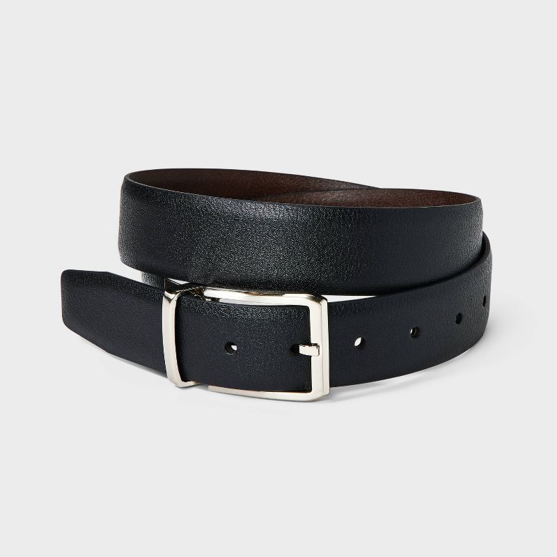 Men's Casual Two-in-One Reversible Belt - Goodfellow & Co™ Black/Brown, 1 of 6