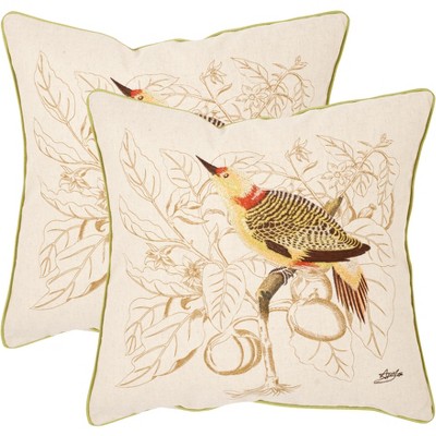 Esty Pillow (Set of 2) - Creme - 18" X 18" - Safavieh