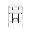 Meridian Furniture,Malin Cream Linen Textured Fabric Counter Stool, Set of 2 - 2 of 4