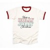 Simply Sage Market Women's Have A Holly Jolly Christmas Short Sleeve Ringer Tee - 2 of 3