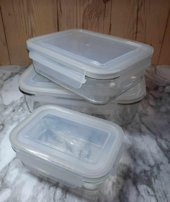 8pc (Set of 4) Glass Food Storage Container Set Clear - Figmint