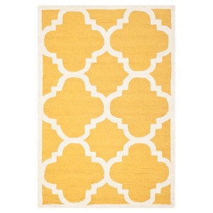 Landon Texture Wool Rug - Gold / Ivory (3