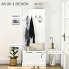 Akoasm 67 in. H Coat Rack with Storage and Sitting Bench For Living Room and Hallway-White - 3 of 4